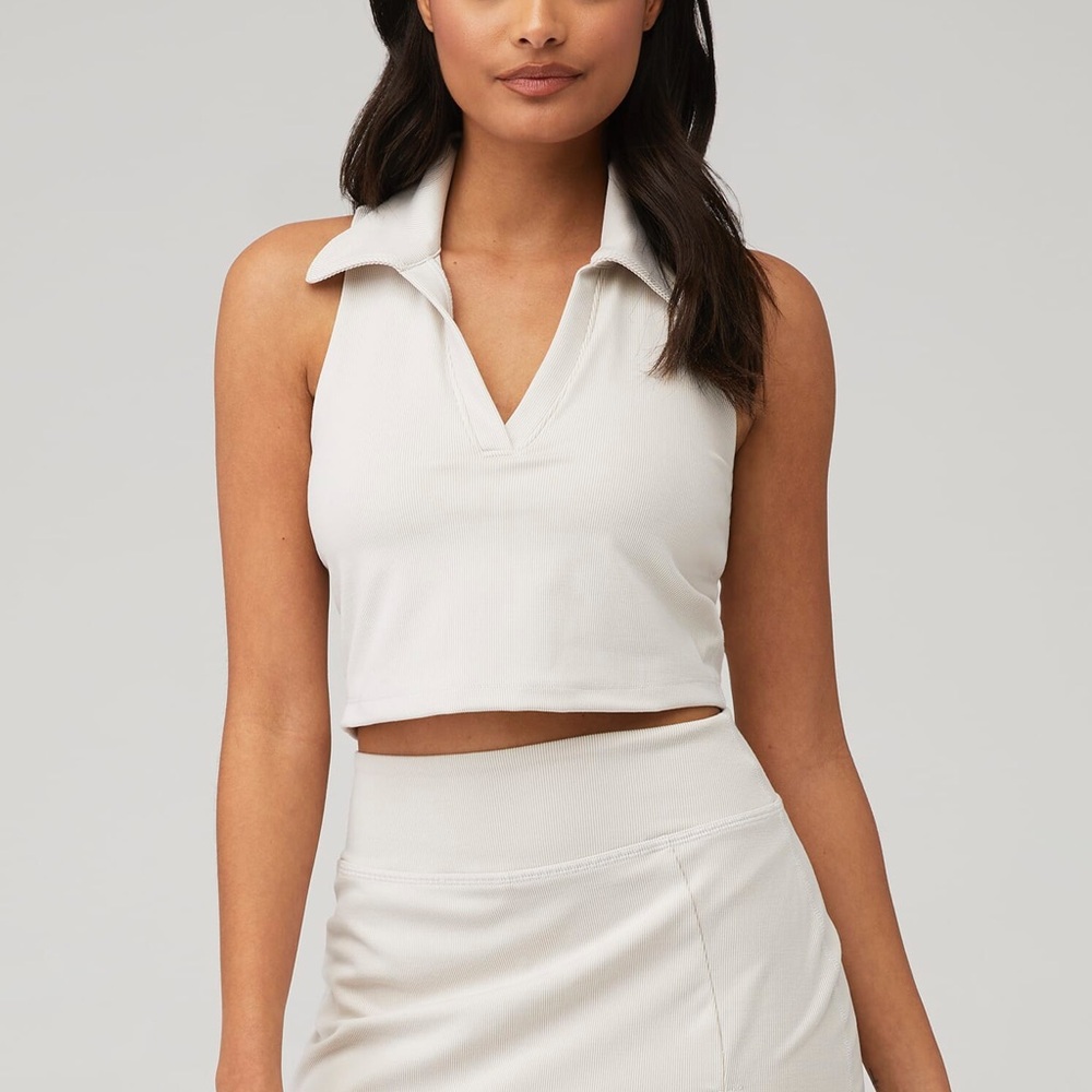 Beyond Yoga Heather Rib Prep Cropped Tank & Skirt Set Size S